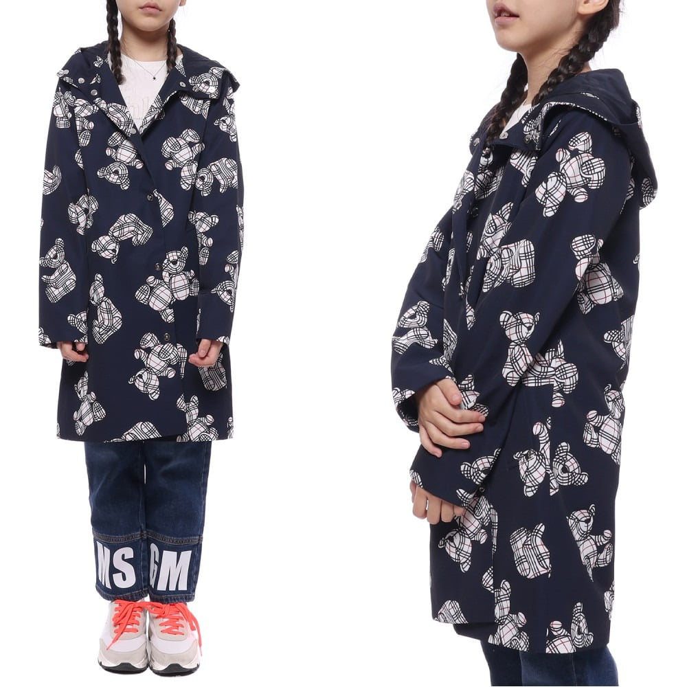 22FW 토마스 베어 프린트 후드 코트 (8056985_MIDNIGHT_22F)