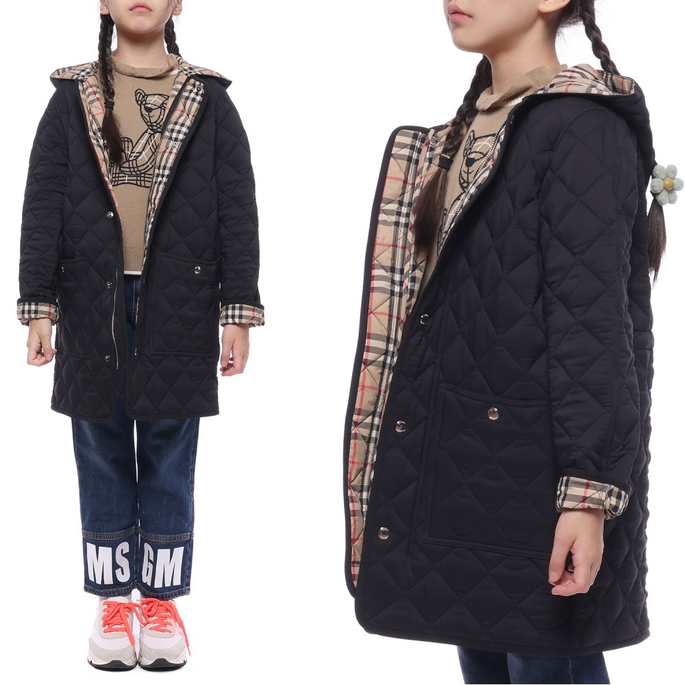 22FW 다이아몬드 퀼팅 후드 자켓 (8053682_BLACK_22F)