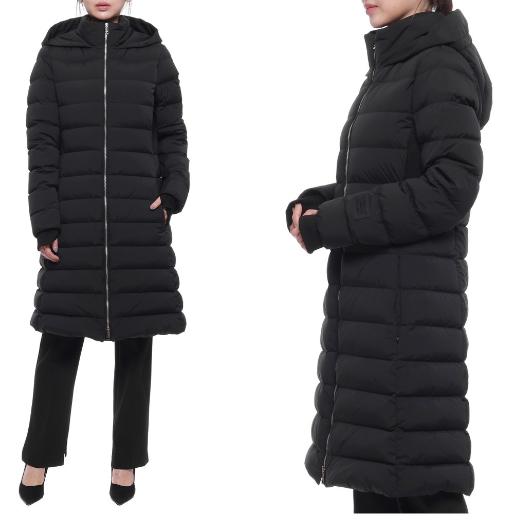 21FW 여성 뉴브릿지 다운 롱패딩 (8018557_BLACK_21F)