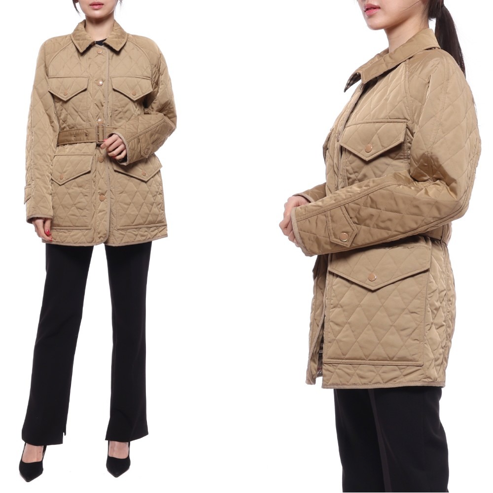 23SS 여성 다이아몬드 퀼팅 필드 재킷 (8035887_ARCHIVE_BEIGE_23S)