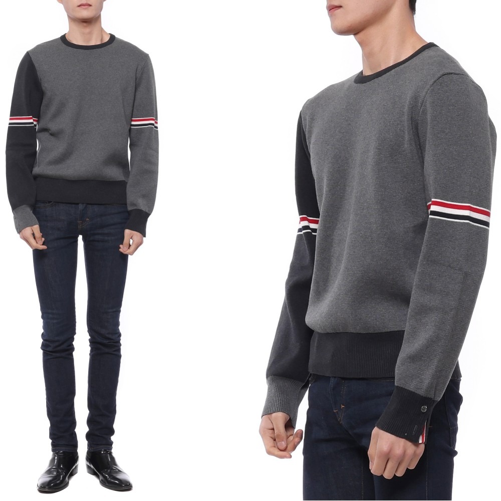 23SS 남성 삼선 암밴드 펀믹스 니트 (MKA326F Y3007 982 23S)
