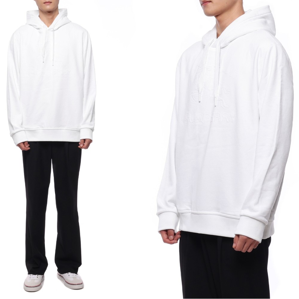 23FW 남성 EKD 자수 후드티셔츠 (8072753 WHITE 23F)
