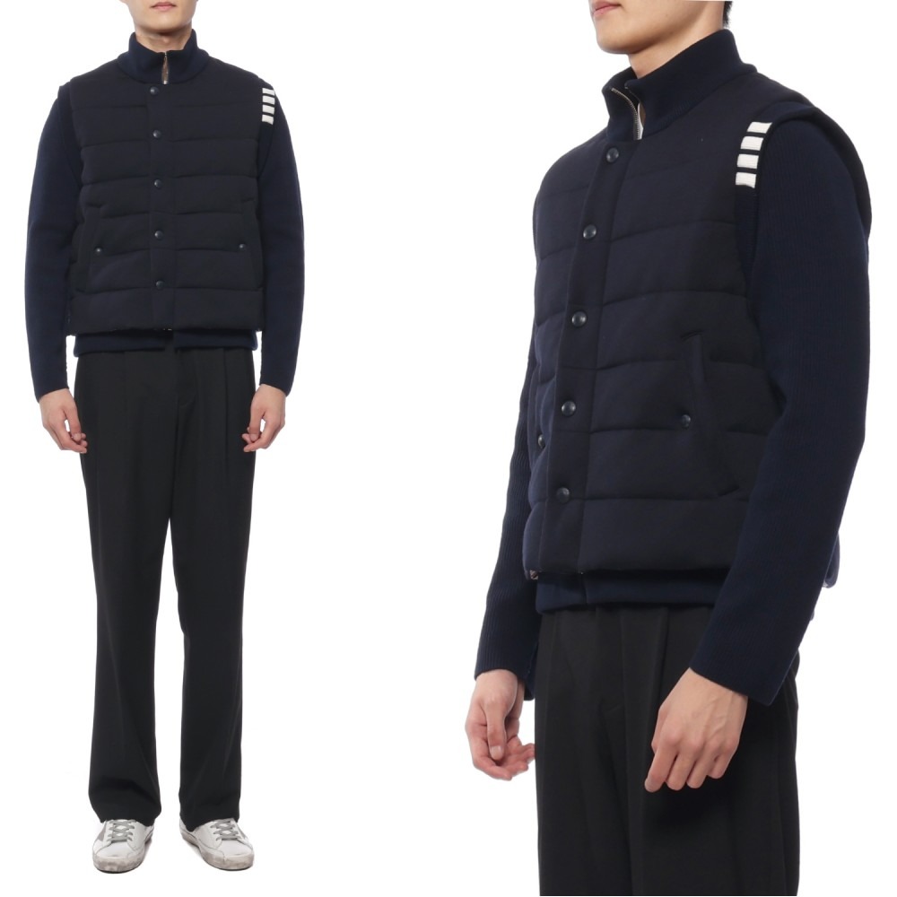 23FW 남성 사선 스트라이프 리버시블 울 재킷 (MKJ109A Y1029 415 23F)