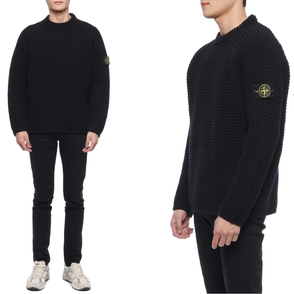 23FW 남성 와펜 패치 울 니트 (7915502D5 V0029 23F)