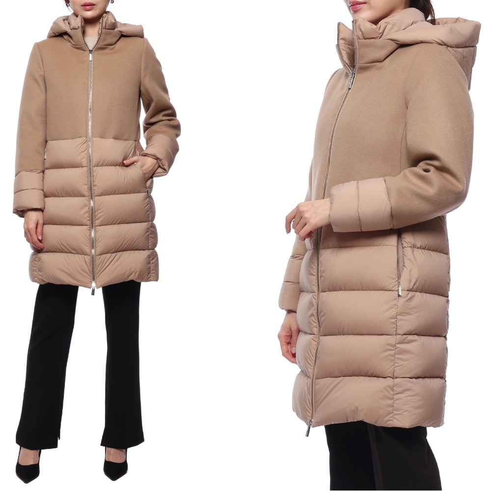 23FW 여성 CALISTA LE 믹스 다운 롱점퍼 (CALISTA LE NOCCIOLA 23F)