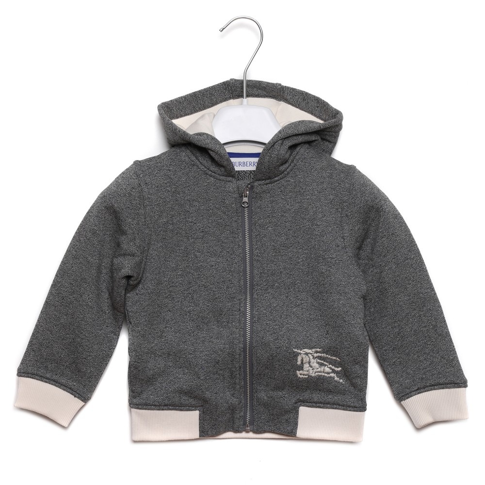 24SS EKD 자수 후드집업 (8078319 CHARCOAL GREY MELANGE 24S)