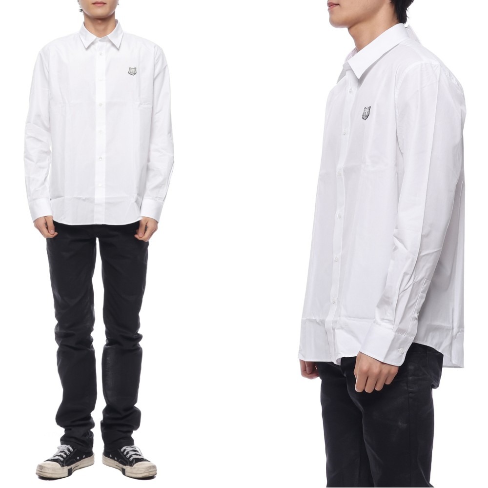24SS 남성 볼드 폭스헤드 패치 셔츠 (MM00412WC0026 P100 24S)