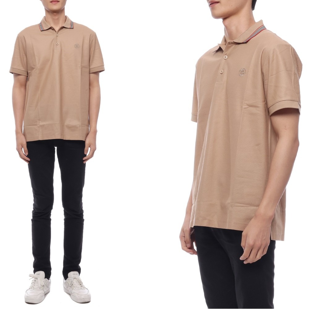 24SS 남성 아이콘 스트라이프 폴로 반팔티셔츠 (8083159 SOFT FAWN 24S)