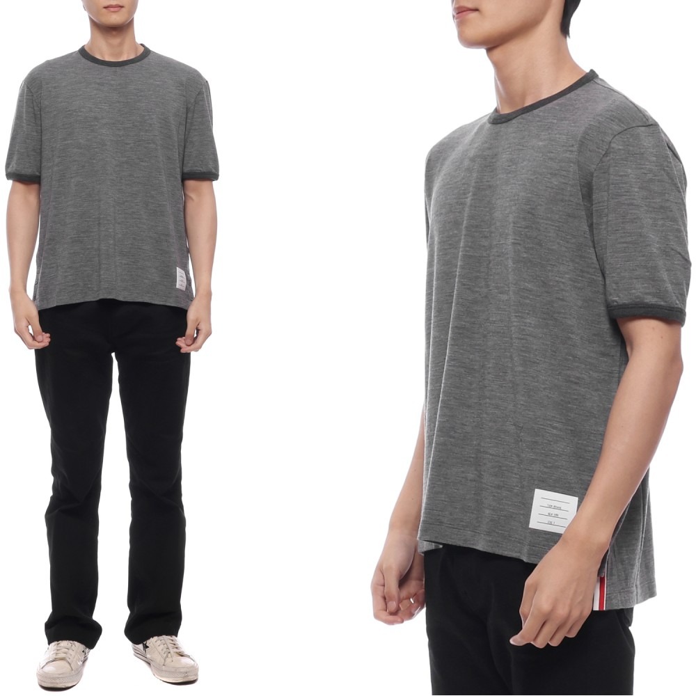 24FW 남성 링거 울 반팔티셔츠 (MJS262A J0149 035 24F)