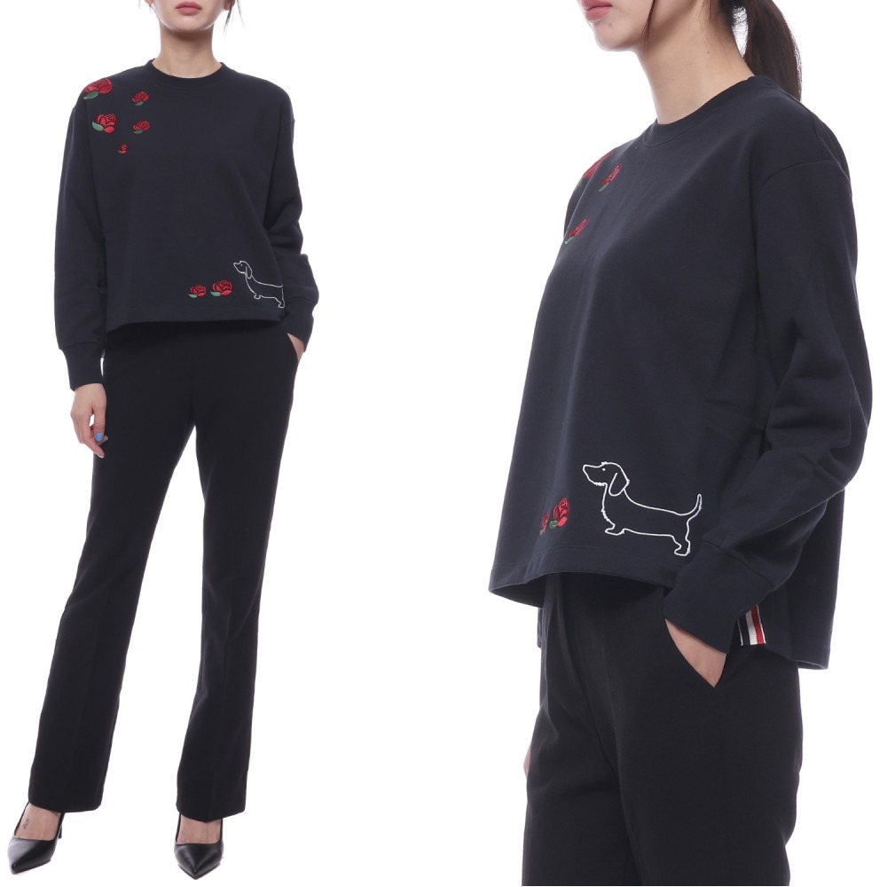 24FW 여성 헥터 앤 로즈 자수 긴팔티셔츠 (FJT365E 06931 415 24F)
