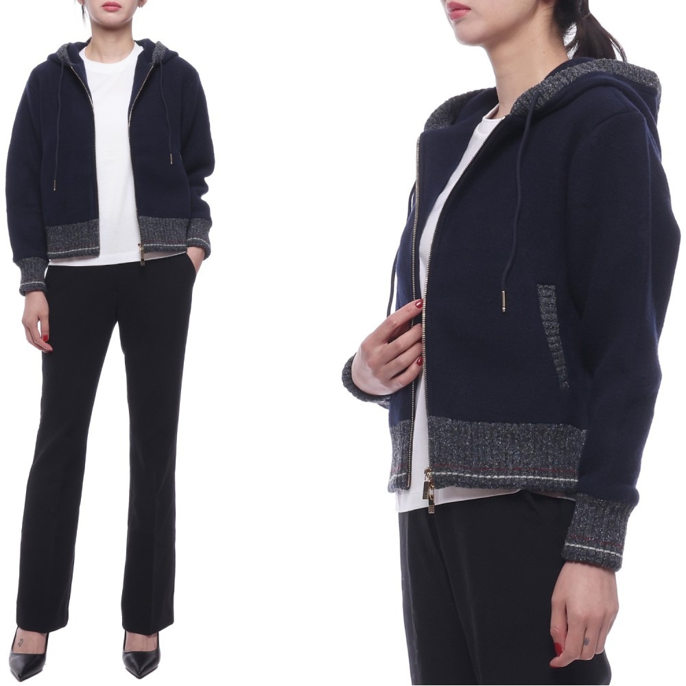 24FW 여성 울 플리스 후드집업 (FJT349A J0100 415 24F)