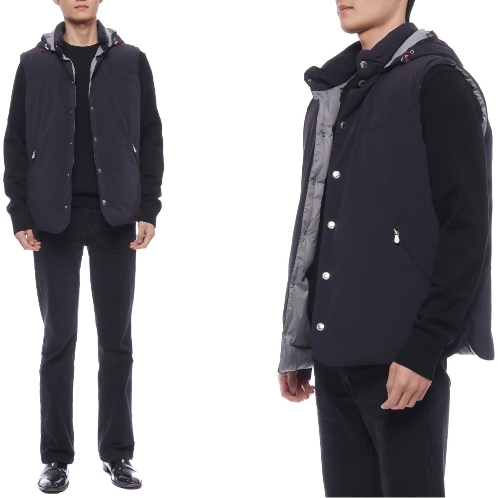 24FW 남성 후드 다운 패딩 조끼 (MM4911775 CRI58 24F)