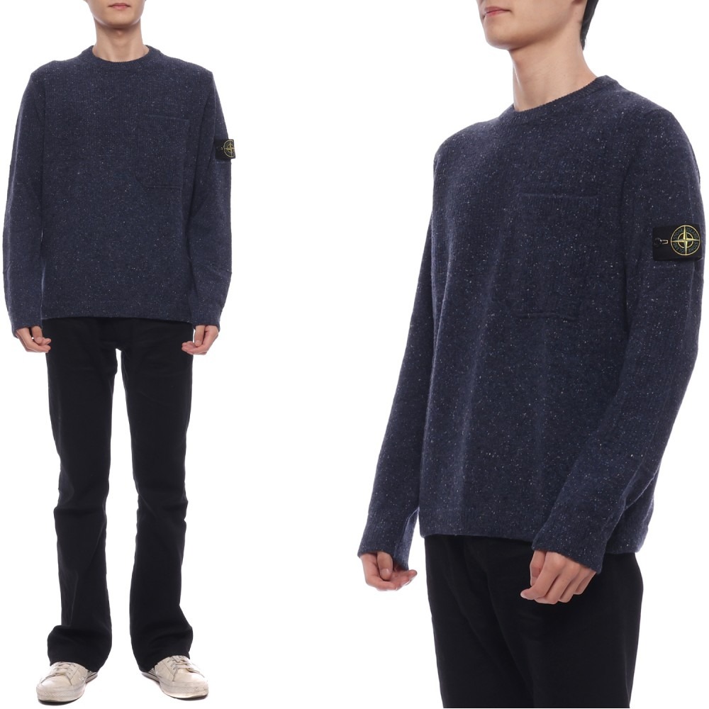 24FW 남성 와펜 패치 울 실크 니트 (8115562B1 V0020 24F)
