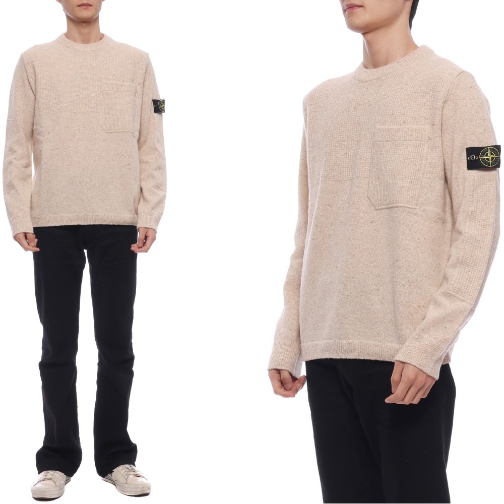 24FW 남성 와펜 패치 울 실크 니트 (8115562B1 V0097 24F)