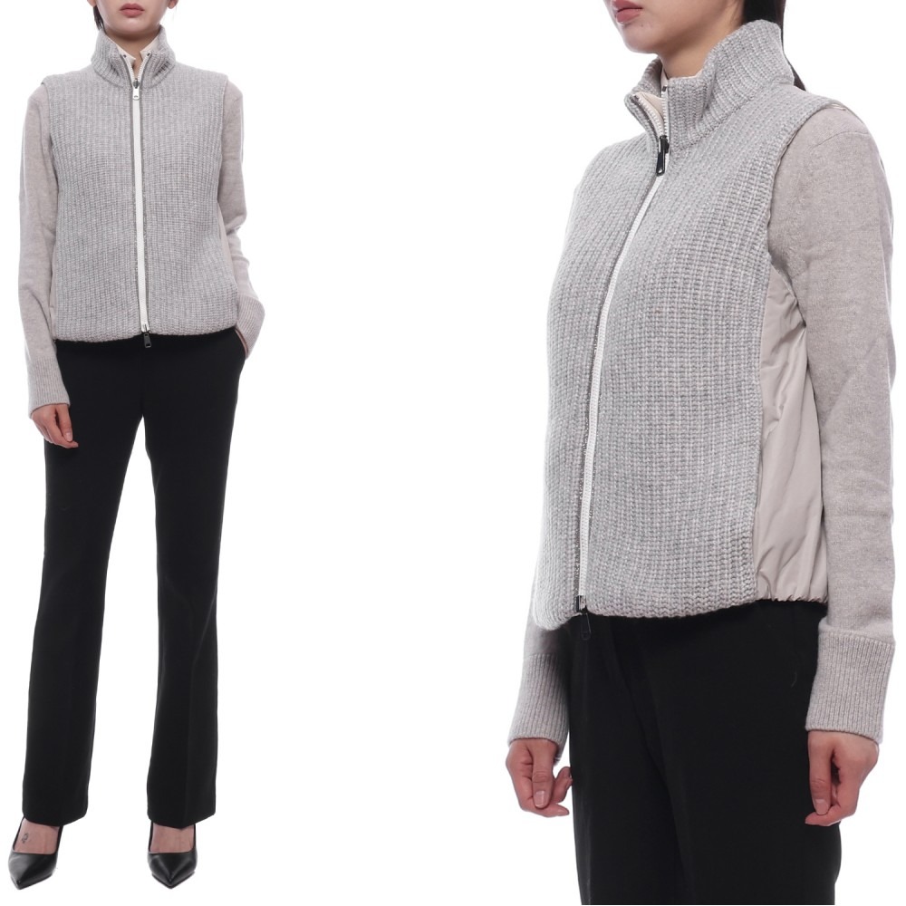 24FW 여성 니트 패널 리버서블 패딩 조끼 (M52570006 CZK31 24F)