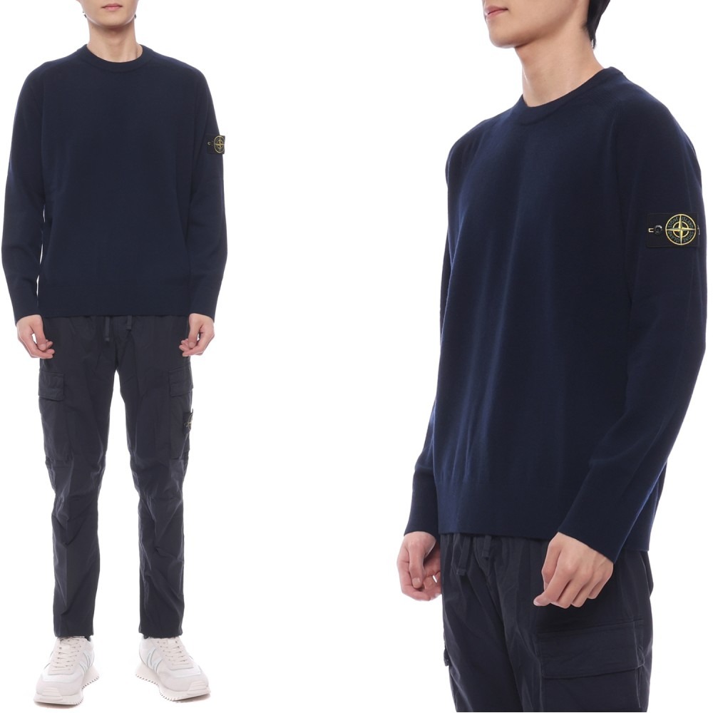 24FW 남성 와펜 패치 울 니트 (8115545B4 V0020 24F)