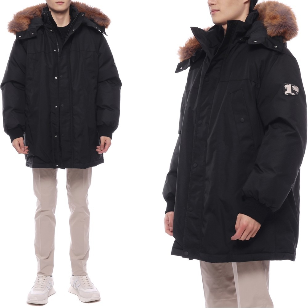 24FW 남성 EKD 아플리케 다운 롱패딩 (8091561 BLACK 24F)