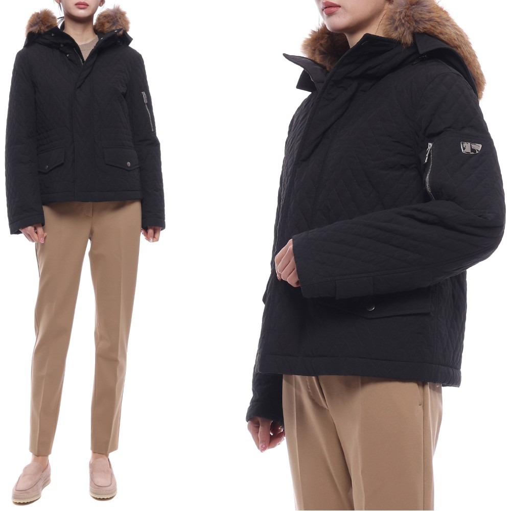 24FW 여성 코튼 블렌드 퀼팅 점퍼 (8095233 BLACK 24F)