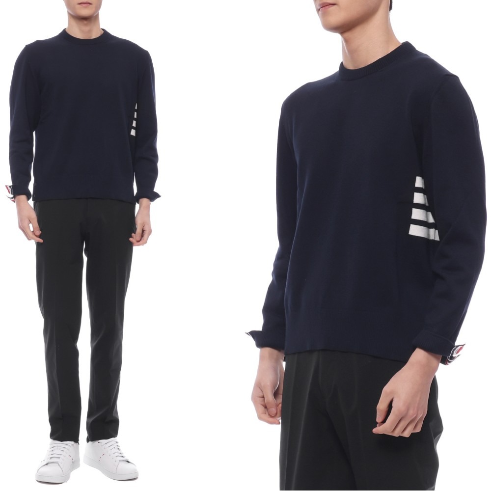 25SS 남성 사선 스트라이프 니트 (MKA543A Y3043 415 25S)