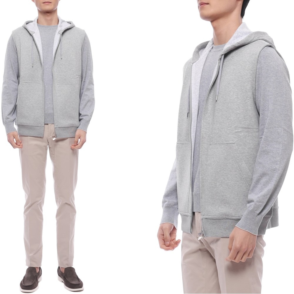 25SS 남성 면혼방 후드 집업 베스트 (MM8319079G C1252 25S)