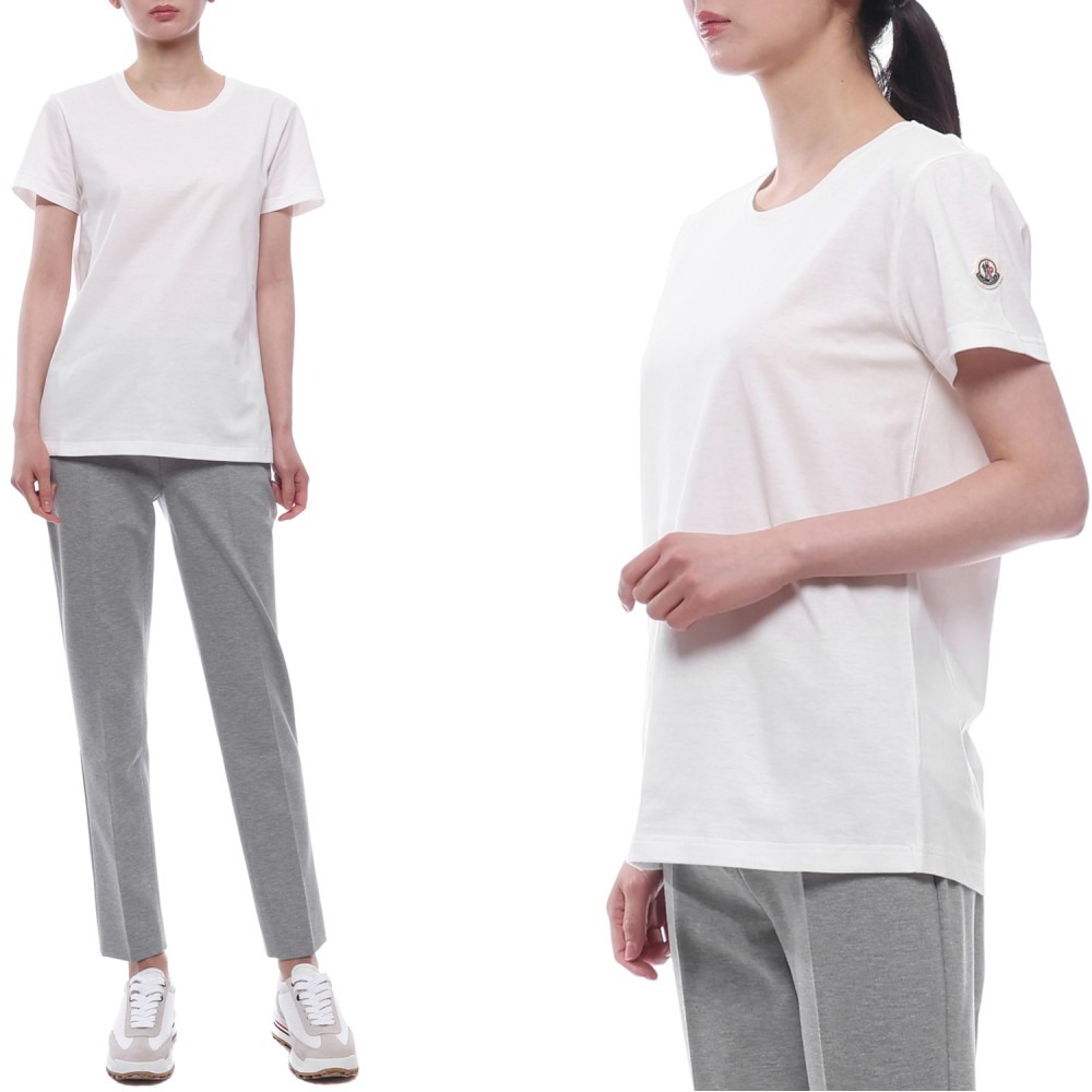 25SS 여성 로고 패치 반팔티셔츠 (8C73200 V8058 033 25S)