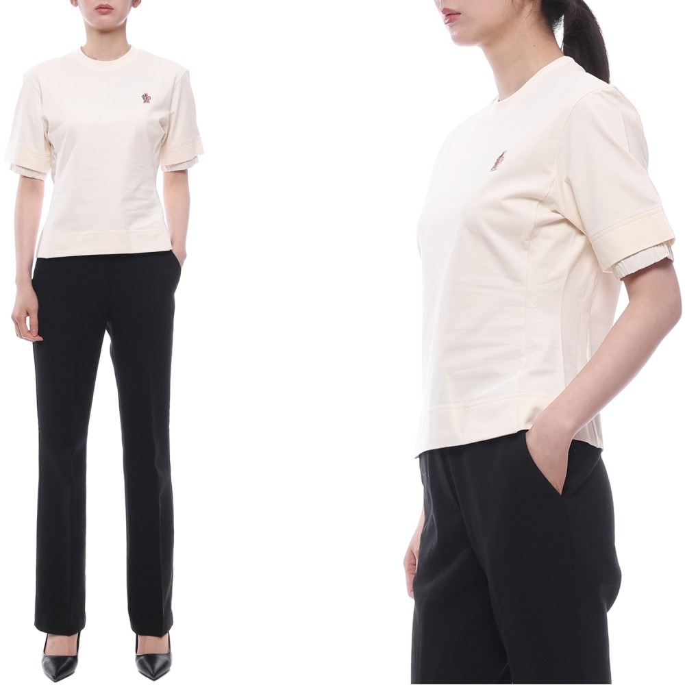 25SS 여성 그레노블 로고 패치 반팔티셔츠 (8C00001 89AW1 04A W 25S)