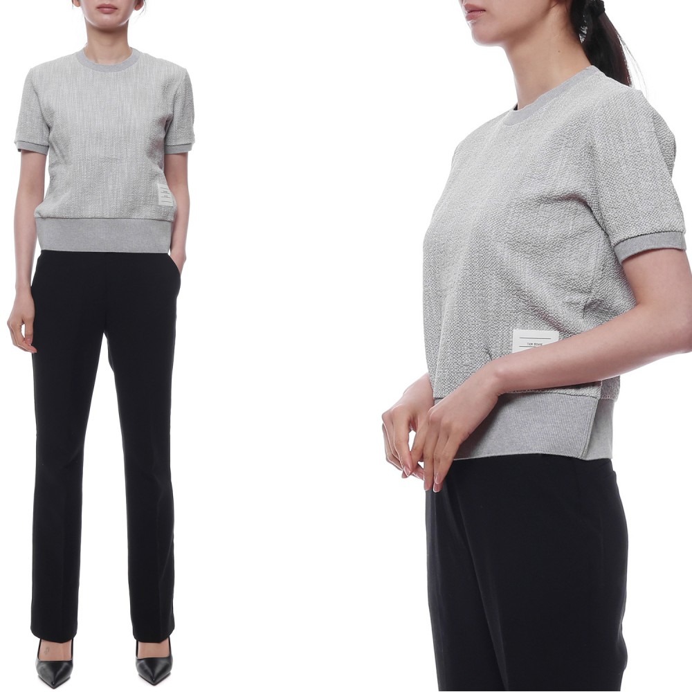 25SS 여성 코튼 트위드 반팔티셔츠 (FJS206A J0194 065 25S)
