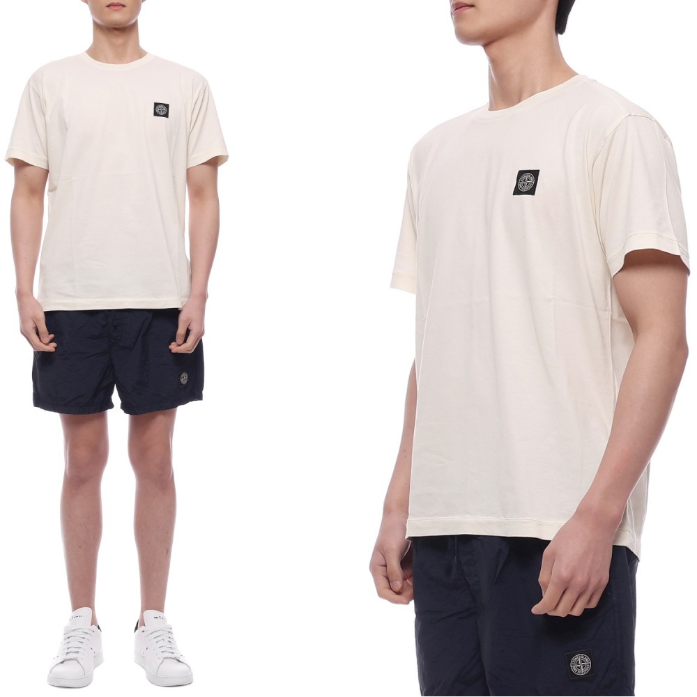 25SS 남성 로고 패치 반팔티셔츠 (K1S152100039 S0013 V0093 25S)