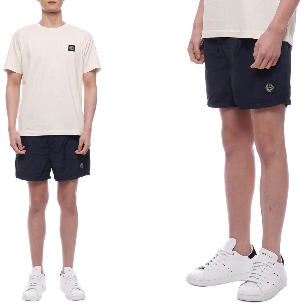 25SS 남성 나일론 메탈 쇼트 스윔팬츠 (K1S15B100006 S0043 V0020 25S)