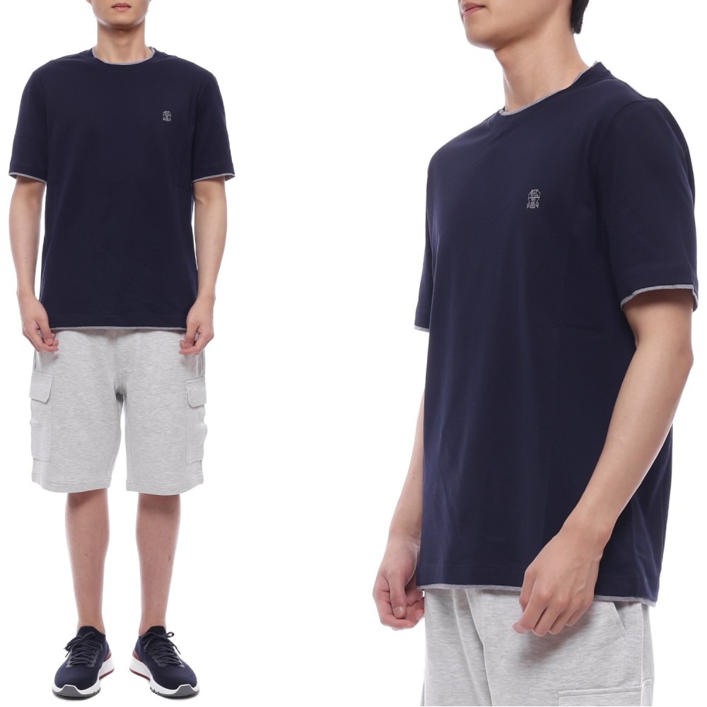 25SS 남성 로고 자수 반팔티셔츠 (M0B137427G CD325 25S)