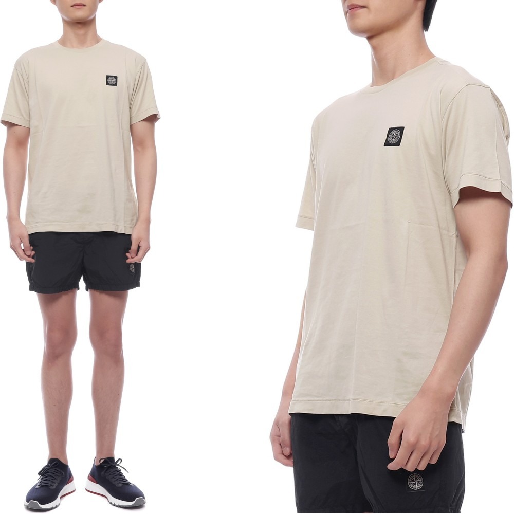25SS 남성 로고 패치 반팔티셔츠 (K1S152100039 S0013 V0095 25S)