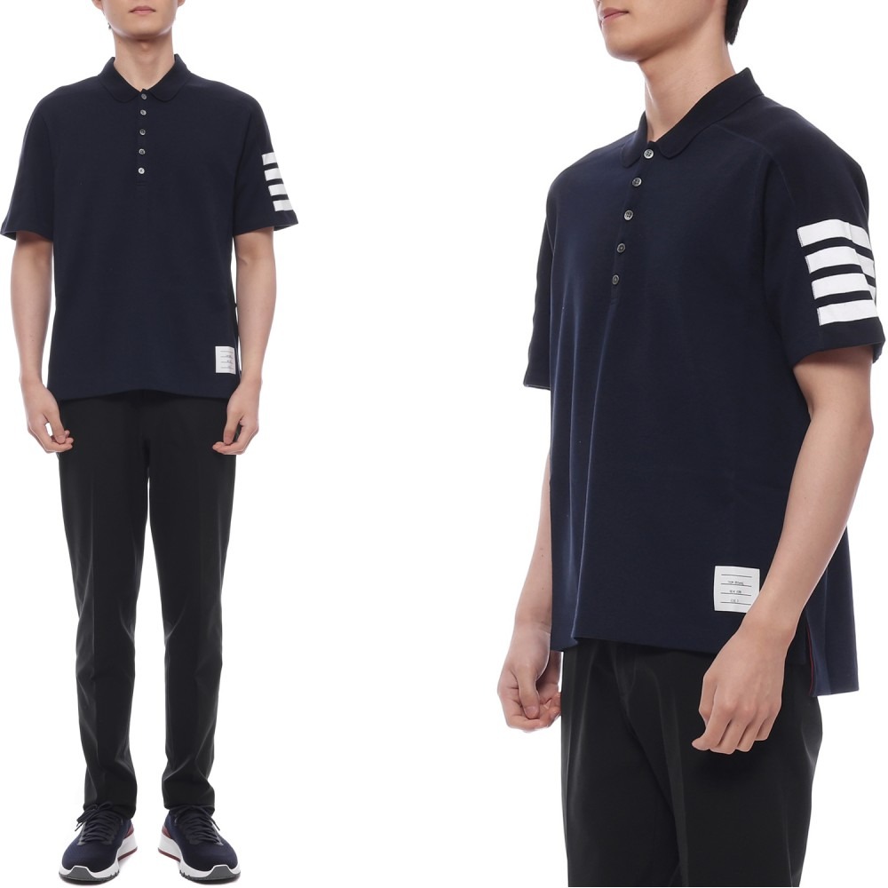 25SS 남성 사선 스트라이프 폴로 반팔티셔츠 (MJP192A 07323 415 25S)
