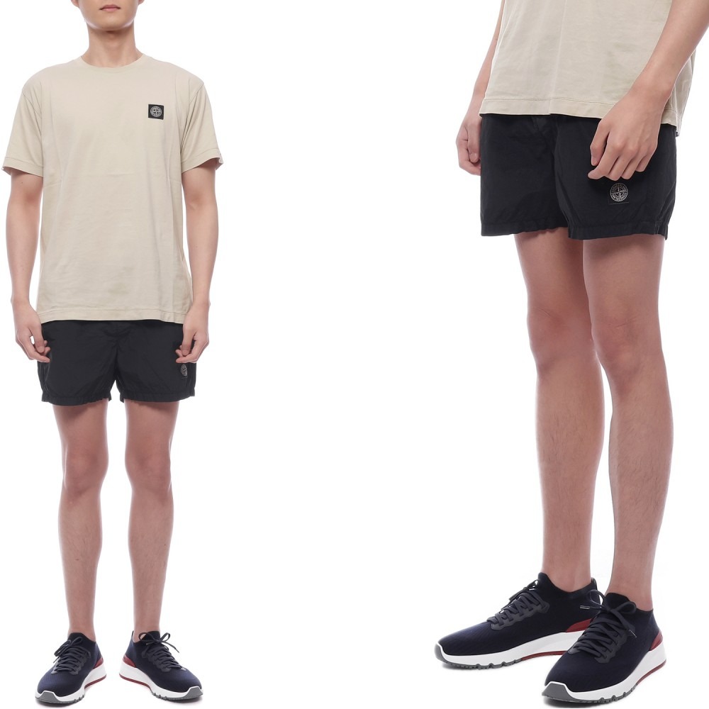 25SS 남성 나일론 메탈 쇼트 스윔팬츠 (K1S15B100006 S0043 V0029 25S)