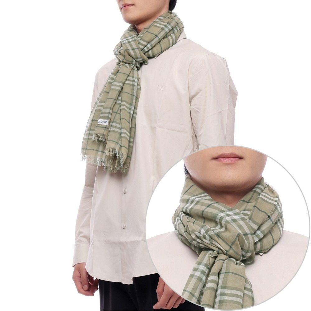 25SS 남성 체크 코튼 머플러 (8109210 SKYLARK M 25S)