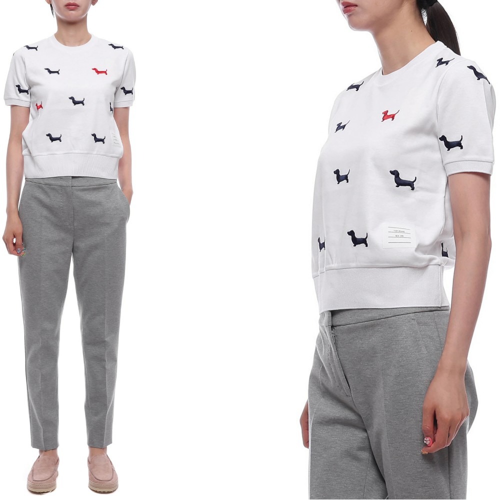 25SS 여성 헥터 자수 반팔티셔츠 (FJS206E J0055 100 25S)