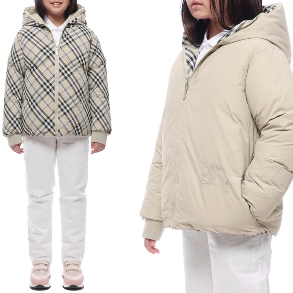 24FW 리버시블 체크 다운 패딩 (8088519 LICHEN 24F)