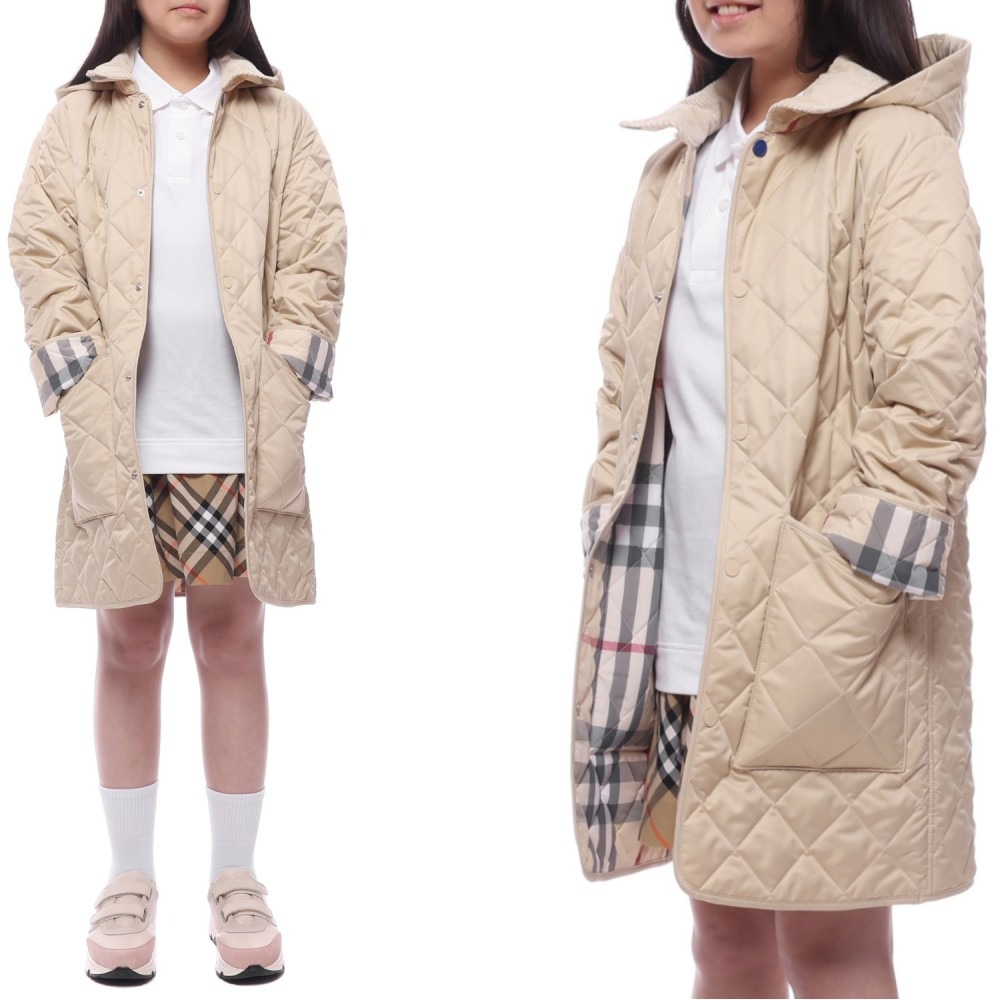25SS 코듀로이 다이아몬드 퀼팅 코트 (8092530 PALE STONE 25S)