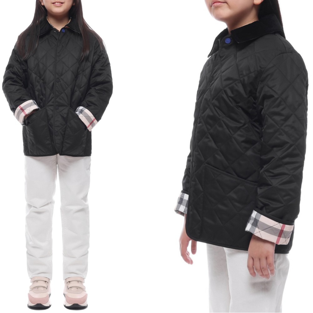 24FW Corduroy Diamond Quilted Jacket (8092519 BLACK 24F)