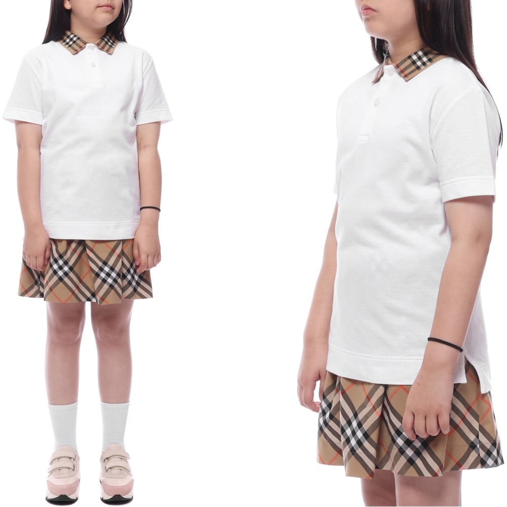 25SS 체크 카라 폴로 반팔티셔츠 (8105571 WHITE 25S)
