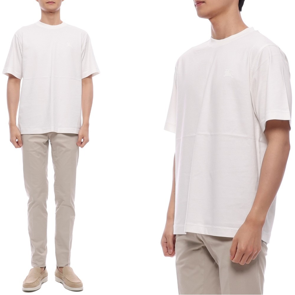 25SS 남성 EKD 배지 반팔티셔츠 (8106264 CHALK 25S)