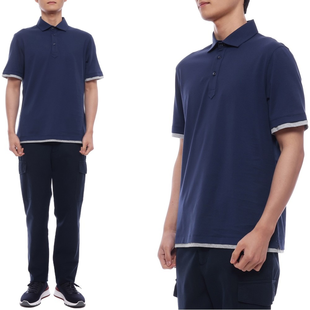 25SS 남성 페이크 레이어드 폴로 반팔티셔츠 (M0B133966 CCV61 25S)