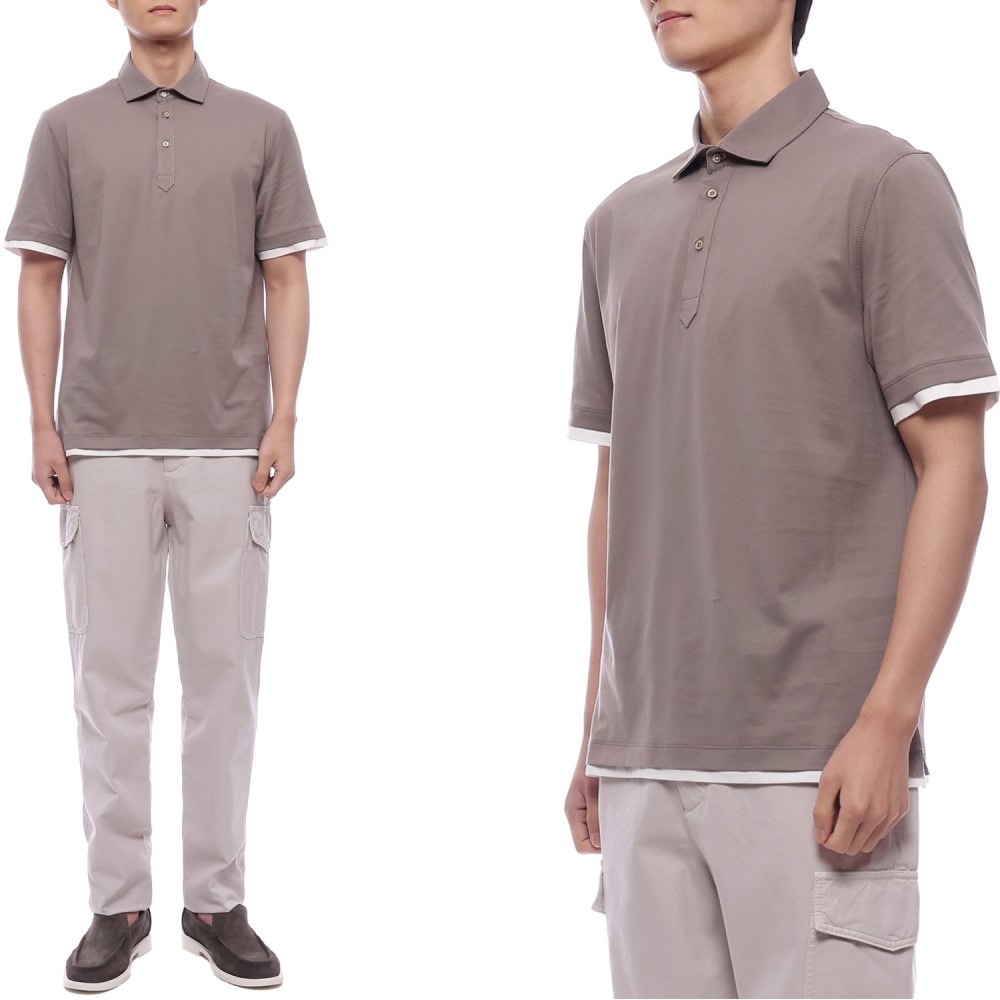 25SS 남성 페이크 레이어드 폴로 반팔티셔츠 (M0B133966 COC13 25S)