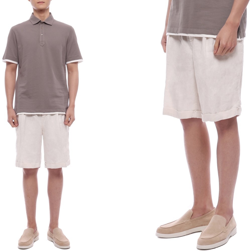 25SS 남성 린넨 롤업 버뮤다 쇼츠 팬츠 (M243DU0020 C5797 25S)