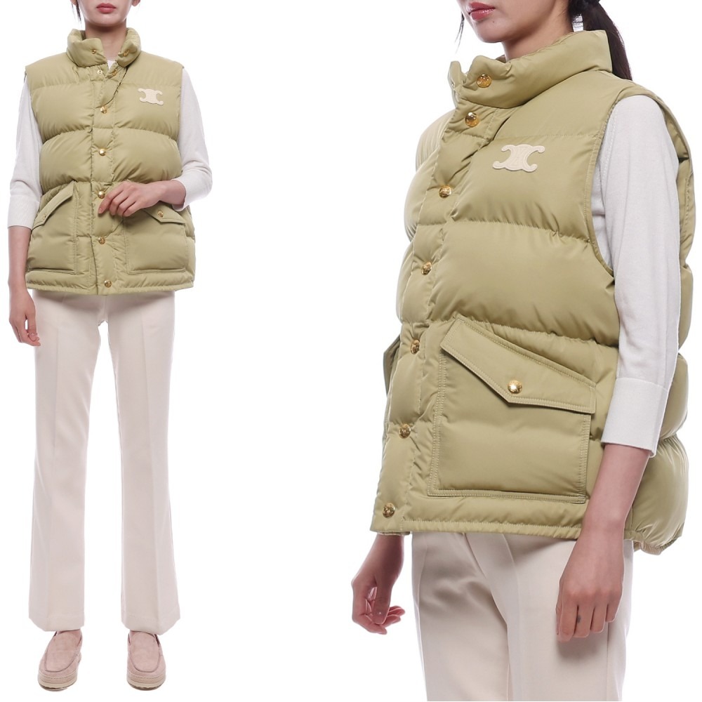 25SS 여성 트리옹프 패치 패딩 베스트 (RV0ET0N41 03BE 25S)
