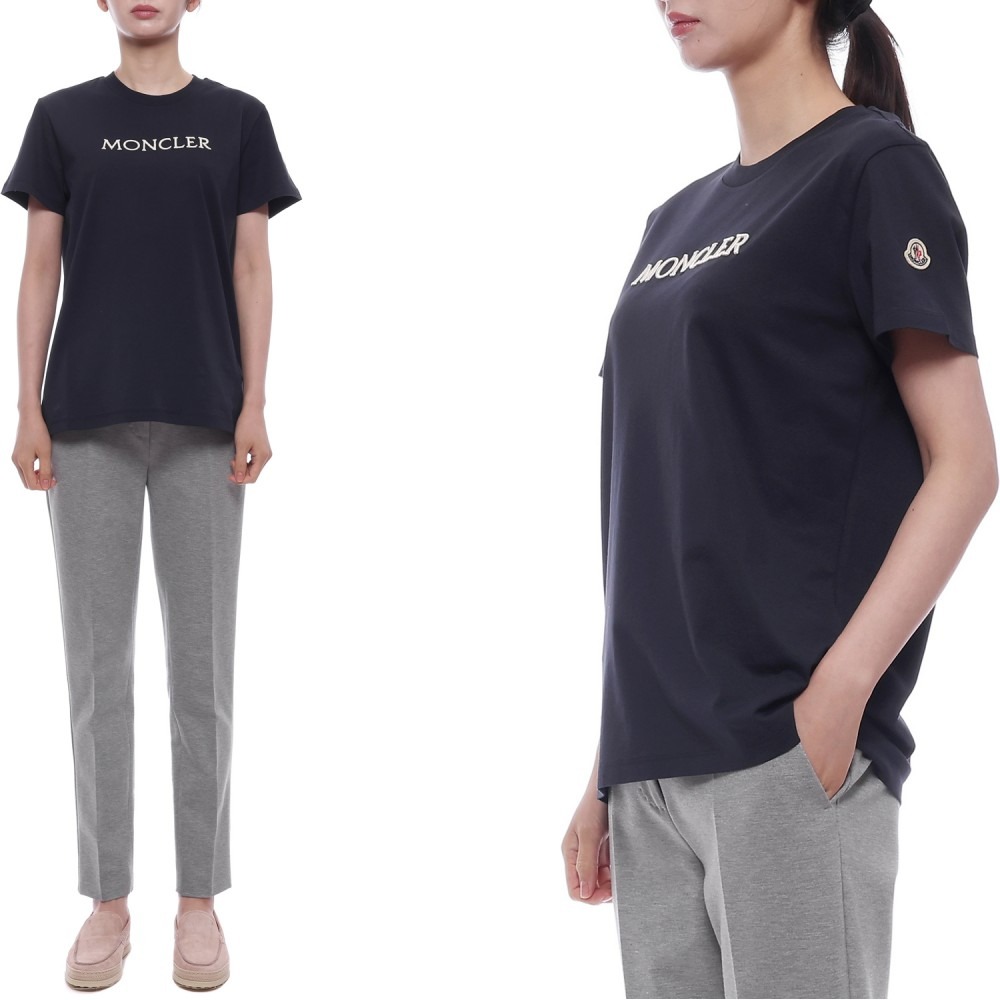 25SS 여성 로고 자수 반팔티셔츠 (8C00008 89AUO 779 25S)