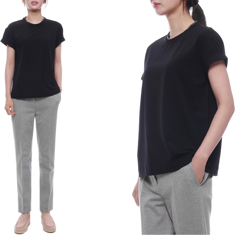 25SS Women's Monili Layered Short Sleeve T-Shirt (M0T18BD200 C101 25S)