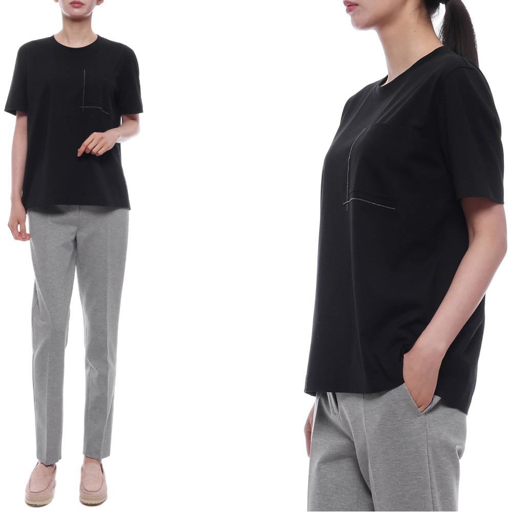 25SS 여성 모닐리 포켓 디테일 반팔티셔츠 (M0T81HA800 C101 25S)