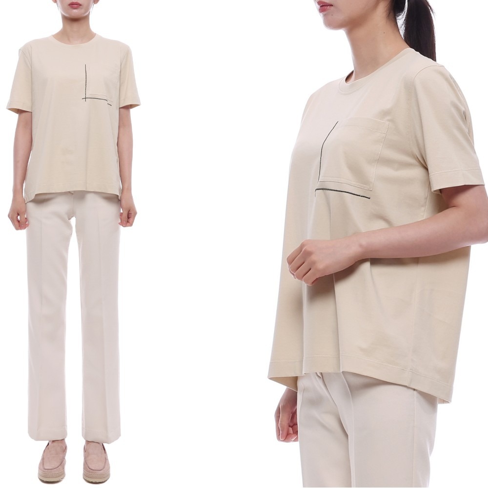 25SS 여성 모닐리 포켓 디테일 반팔티셔츠 (M0T81HA800 C2869 25S)
