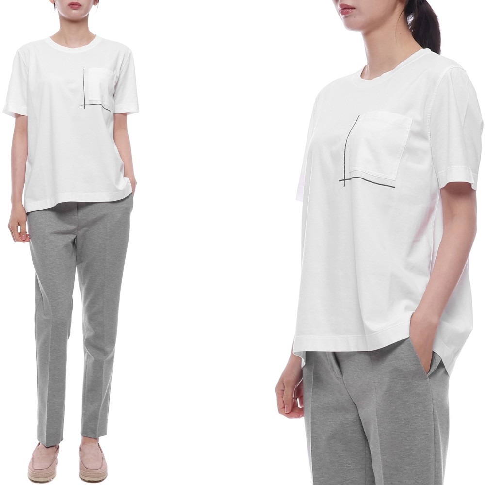 25SS 여성 모닐리 포켓 디테일 반팔티셔츠 (M0T81HA800 C6159 25S)