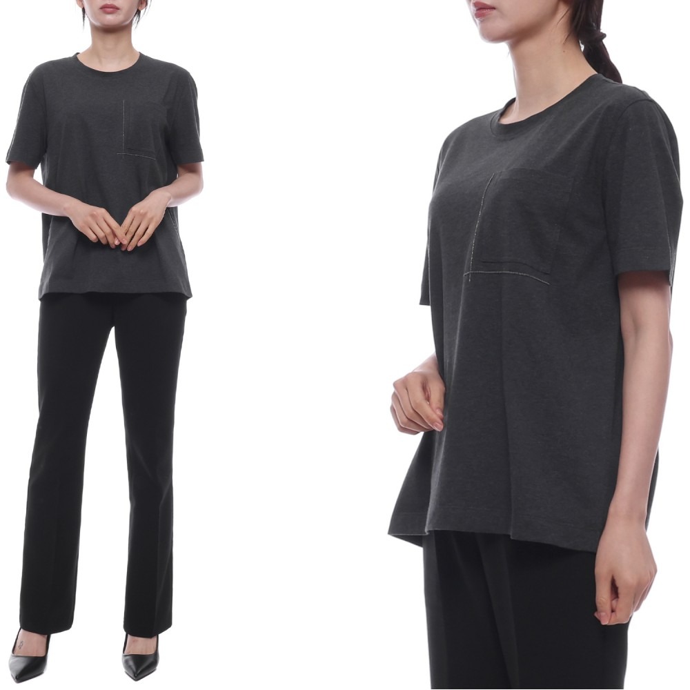 25SS 여성 모닐리 포켓 디테일 반팔티셔츠 (M0T81HA800 C8127 25S)